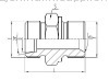 zine coated Metric Thread Bite Type Tube Adapter