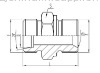 zine coated Metric Thread Bite Type Tube Adapter