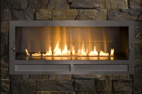 ribbon fireplace