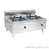 Double headed fuel gas short person stove