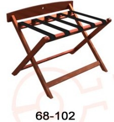 wood luggage rack