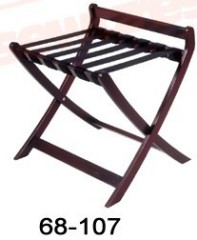 wood luggage rack