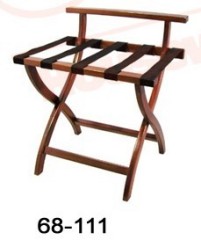 wood luggage rack