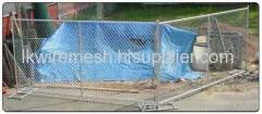 black chain link fence