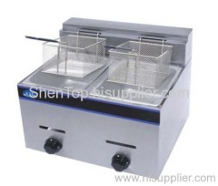 Counter Gas double-tank (double Baskets) Fryer