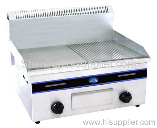 Counter Gas Griddle (1/2 Flat & 1/2 Grooved)