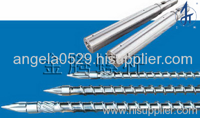 Screw and barrels for injection moulding machines