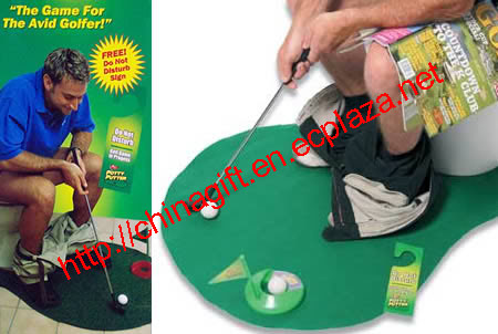 Toilet golf (Potty Putter Golf game)