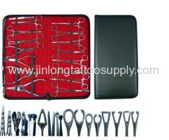 complete piercing tools kit case combination