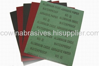 abrasive paper sheet, waterproof sandpaper, garnet sandpaper ,glass abrasive paper