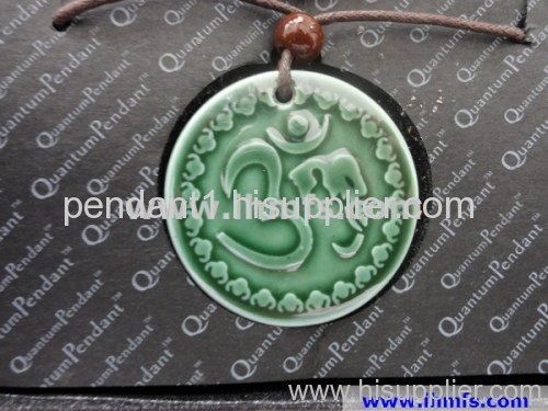 Crystal coloured Glaze chi energy pendant