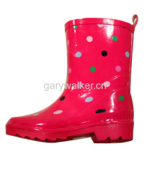 Kid rubber rain shoe