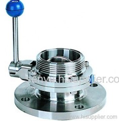 Health-class butterfly valve flanges
