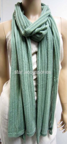 acrylic plain knitted scarf