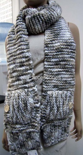 acrylic jacquard knitted scarf