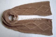 acrylic jacquard knitted scarf