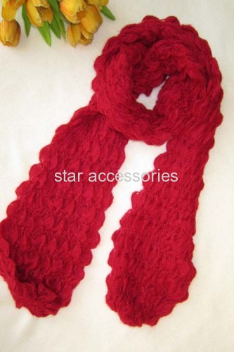 acrylic jacquard knitted scarf