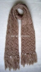 acrylic jacquard knitted scarf