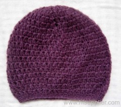 acrylic knitted round hat