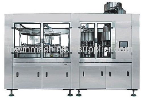 3 in 1 water juice milk carbonated drink bottle washing rinsing, filling and capping machine