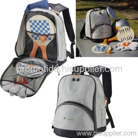 600D Polyester Picnic Backpack With Games