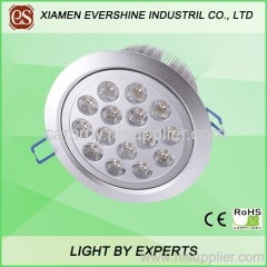 LED Downlight, 15x1W, AV 90-260V, 1270lm/1120lm, High Power LED