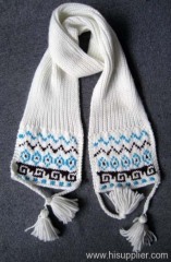 acrylic jacquard knitted scarf