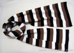 acrylic stripe knitted scarf