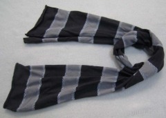 acrylic stripe knitted scarf