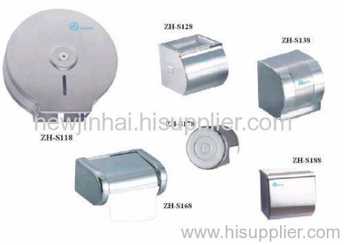 Stainless steel roll tissue dispenser