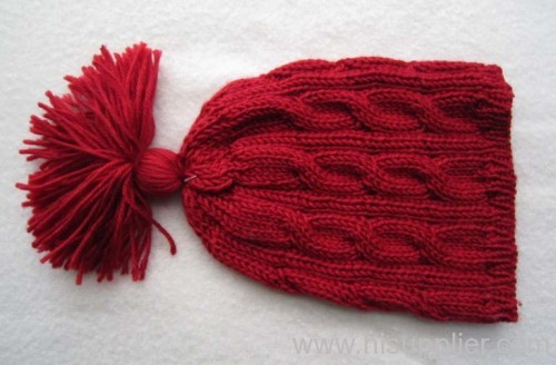 acrylic jacquard knitted hat