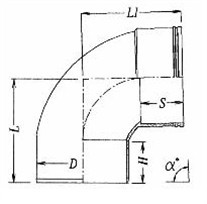 UPVC fittings for Drainage 88° Sweep Bend M/F