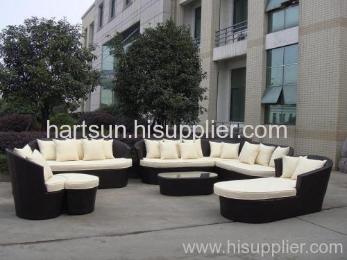 Outdoor PE rattan furniture sofa set