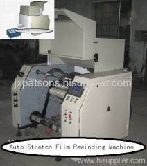 Stretch film rewinder machine