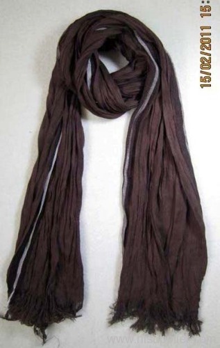 cotton rumpled woven scarf