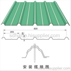 820 color galvanized corrugated steel sheet