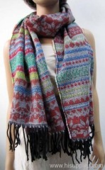 acrylic jacquard woven scarf
