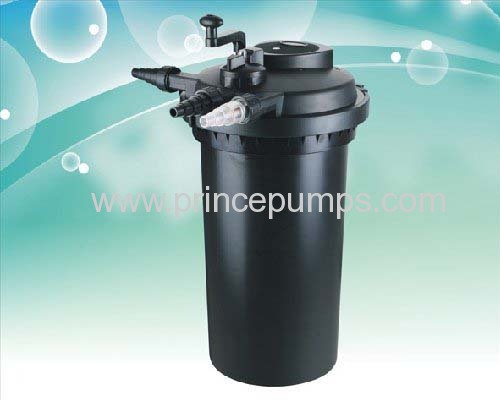 Pressure filter with UVC and patented cleaning function