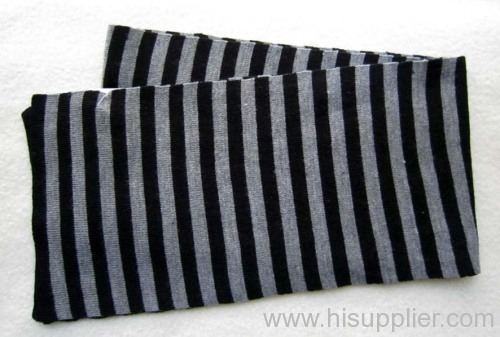acrylic stripe knitted scarf