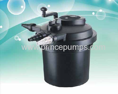 Pressure filter with UVC and patented cleaning function