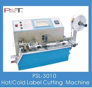 Hot and Cold Label Cutting machine. Garment labels cutting