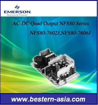 80W Quad output Emerson Power Supply