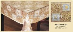 Golden PVC Tablecloth(137cm)