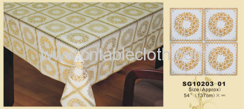 Golden PVC Tablecloth(137cm)