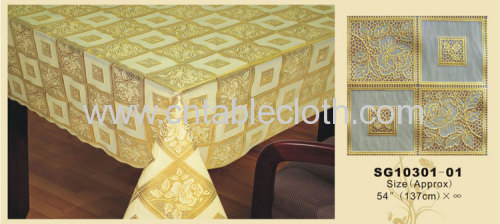 Golden PVC Tablecloth(137cm)