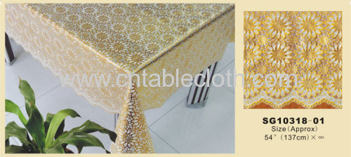 Golden PVC Tablecloth(137cm)