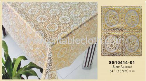 Golden PVC Tablecloth(137cm)