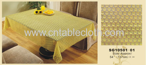 Golden PVC Tablecloth(137cm)