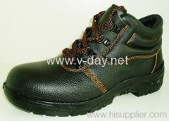 Split emboss leather safety shoes