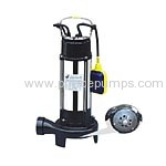 Submersible sewage pumps with cutting systems